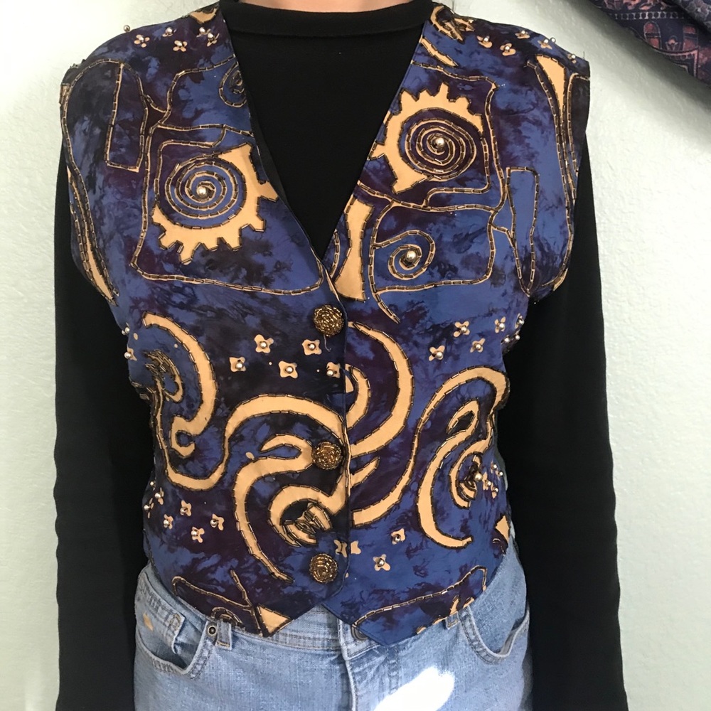 Vintage Embroidered Effeci Creazioni Vest - Picture 4 of 4